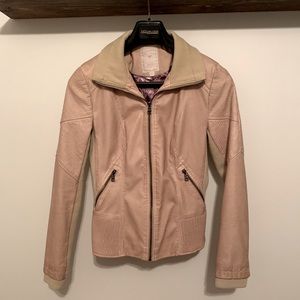 Vintage GUESS faux leather bomber style jacket